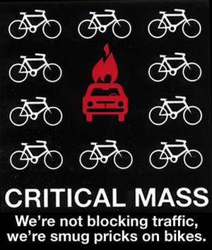 Critical mass smug pricks on bikes.jpg