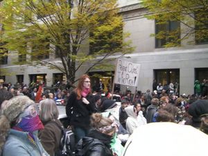 Occupy Portland Protesters Hold SW Main Street Near 4th Avenue 13 November 2011.jpg