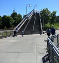 Thumbnail for File:Stairway at north end of Eastside Esplanade.jpg