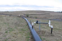 St Johns Landfill gas pipe
